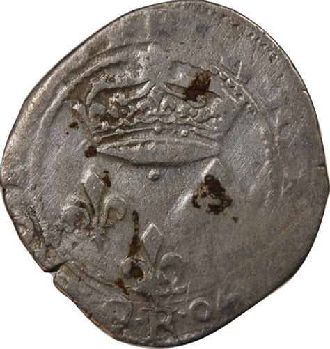 Coin France CHARLES IX DOUBLE SOL PARISIS 1571 R VILLENEUVE LES AVIGNON