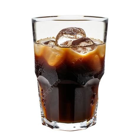 Black Coffee With Ice And High Ball Glass, Black Coffee, Vietnamese Coffee, Ice Coffee PNG ...