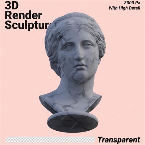 Premium PSD | Nymph statue 3d renders isolated perfect for your design