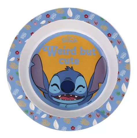 Prato Bowl Infantil Temático Unissex 450ml Stitch Parcelamento sem juros