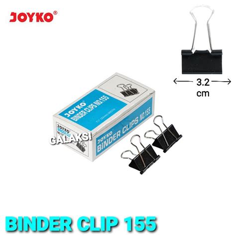 Jual Binder Clip Penjepit Kertas No 155 Joyko 12 Pcs Shopee