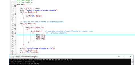 Sorting The Array Elements Using C Sharp Tutorial