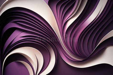 Fondo Abstracto Elegante Con Líneas Onduladas En Tonos Violetas Stock