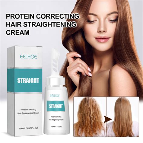 Straight Hair Smoothing Cream Nourishes And Nourishes Hair Repairs Damaged Hair Smoothes