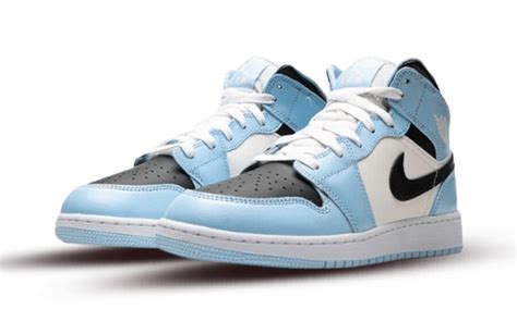 Air Jordan 1 Mid Ice Blue Gs 555112 401