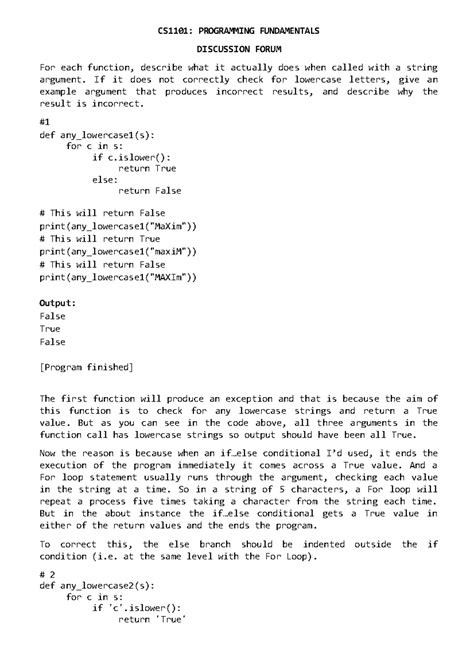 Cs Discussion Forum Unit Cs Programming Fundamentals