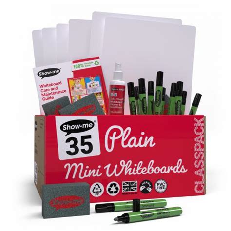 Show Me A Plain Mini Whiteboards Class Pack Epgecsmb Lapboards