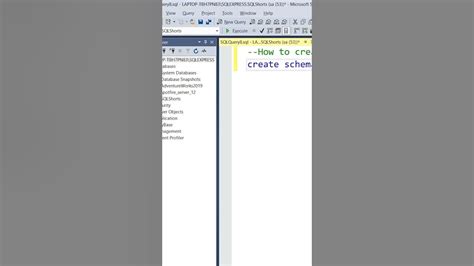 How To Create Schema In Mssql Sql Server Schema S Useful And Easy To Create Youtube