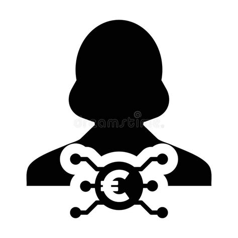 Europictogram Vector Digitaal Valutateken Met Profiel Avatar Voor