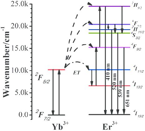 Diagrams Of The Energy Levels Of Yb Er And The Upconversion