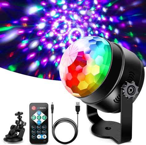 Discokugel SEBRUANC Disco Lights LED Musikgesteuert DJ Party Licht 360