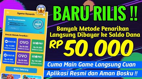 Satu Akun DIBAYAR 50K Saldo DANA Ovo Dan Gopay Aplikasi Penghasil