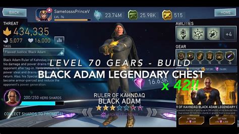 X Ruler Of Kahndaq Black Adam Legendary Chest Opening Level