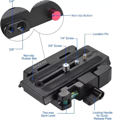 Andoer Professional Camera Quick Release Plate And Tripod Adapter