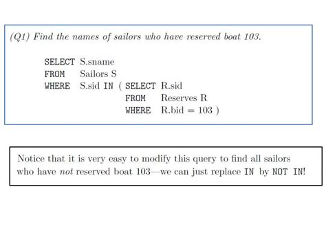 Nested Queries Sql Ppt