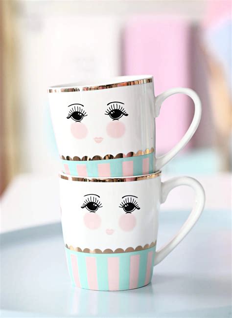 Tazza Mug Da Caffe Candy Eyes Miss Étoile Mary Home