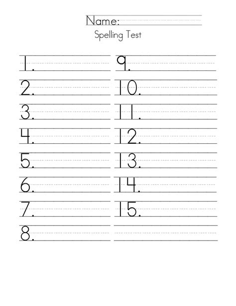 2nd Grade Spelling Worksheets