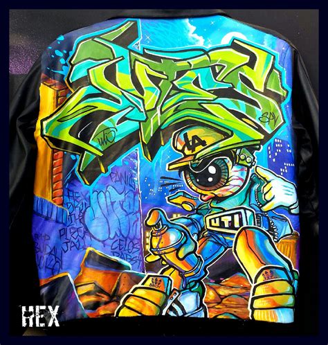 Custom Graffiti Jacket By Hex By Hexstudios On Deviantart