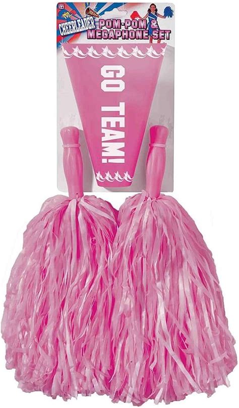 Pink Cheerleader Pom Poms And Megaphone Clothing