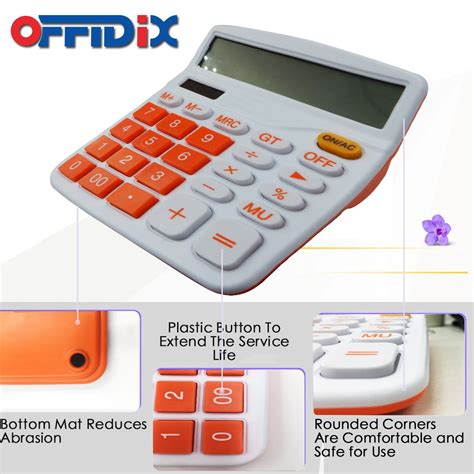 Calculatrices De Base Offidix Calculatrice Bureau Solaire Et Batterie