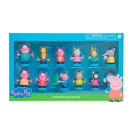 Peppa Pig Figura Con Sello Pack De 12 Deluxe Bizak