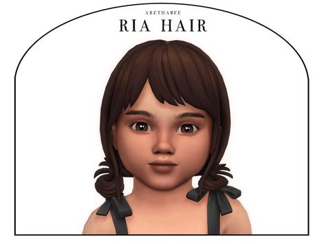 Arethabees Ria Hair Toddler Sims Hair Sims 4 Toddler Toddler