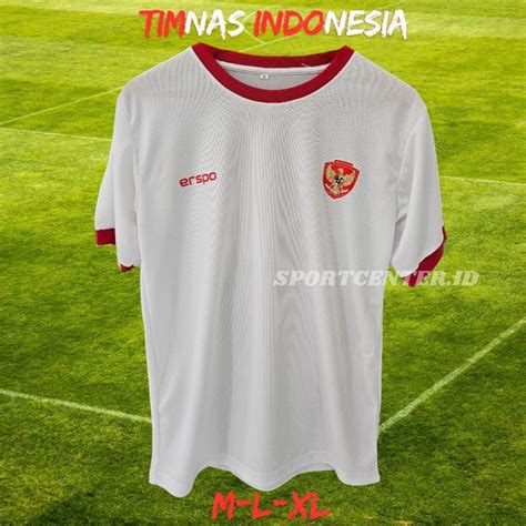 Jual ATASAN TIMNAS ERSPO INDONESIA MERAH HOME PUTIH AWAY NEW 2024