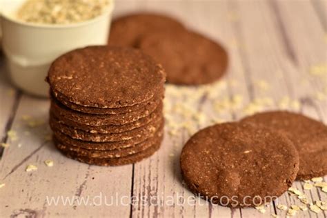 Receta de galletas de avena y chocolate sin azúcar Dulces Diabéticos