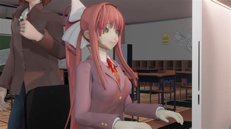 Rule 34 3d 3d Artwork Bow Computer Doki Doki Literature Club Eh