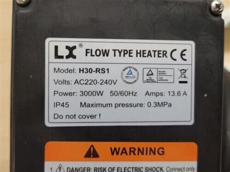 LX Heater H30 RS1 Spa Hot Tub Heater H30 RS1 3000W California Hot Spas