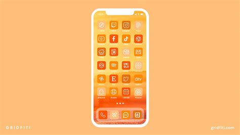 16 Orange App Icon Packs For IOS 17 IPhone IPad Gridfiti