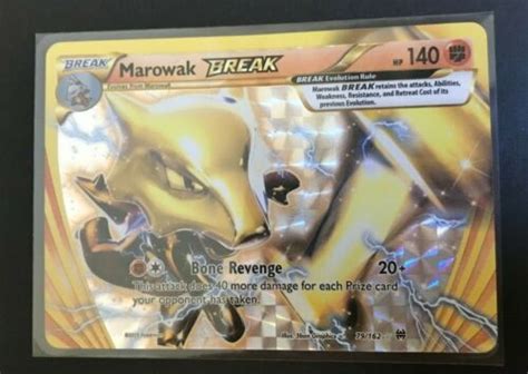 Marowak Break Breakthrough Set Ultra Rare Pokemon Card Near Mint