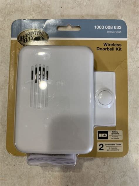 Hampton Bay Wireless Battery Operated Door Bell Kit With 1 Push Button In Box07 For Sale Online