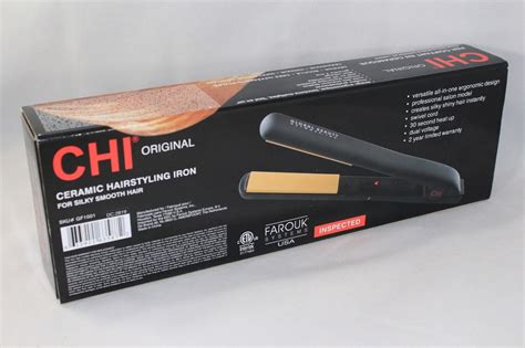 Chi Gf1001 Original Ceramic 1 Flat Hair Straightening Iron In Black New Sealed 734888213527 Ebay