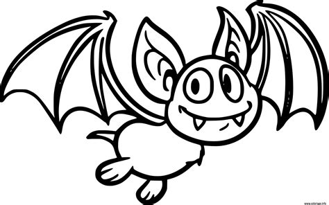 Coloriage Chauve Souris Vampire Halloween Jecolorie