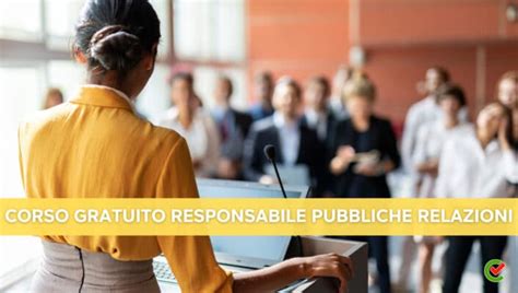 Corso Gratuito Responsabile Pubbliche Relazioni