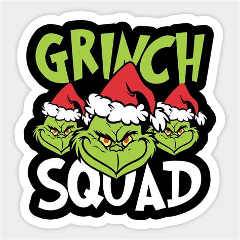 Grinch Squad Stole Christmas Sticker Grinch Squad Grinch Christmas Stickers Grinch