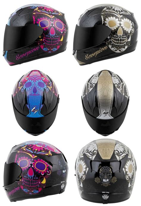 Sugar Skull Motorcycle Helmets Scorpion EXO R410 Sugarskull Helmet