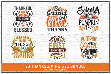 Thanksgiving typographic svg bundle By uniquesvg99 | TheHungryJPEG