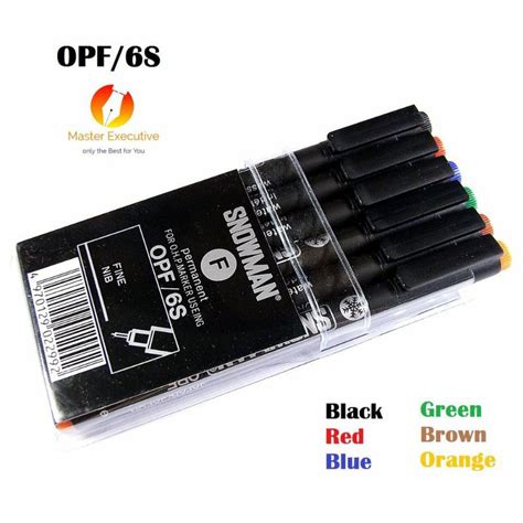 Jual SNOWMAN OHP PERMANENT MARKER COLOR PEN OPM OPF SET 4 6 8 WARNA