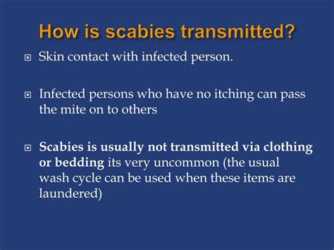 How Is Scabies Transmitted