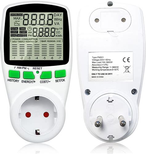 Green Blue digital Power Meter Strommessgerät für Balkonkraftwerke