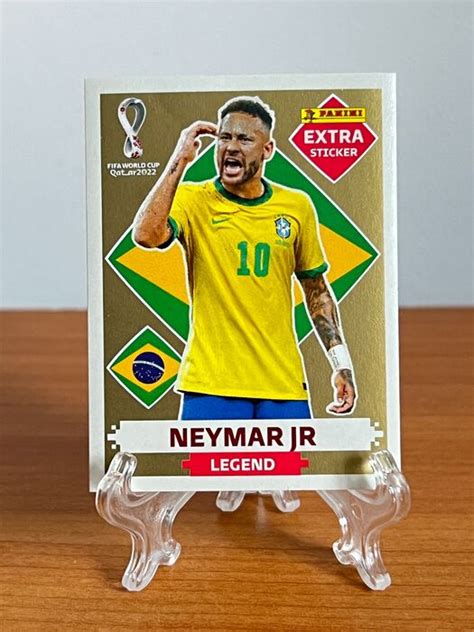 Panini WC Qatar 2022 Pegatina Neymar Jr Leyenda Oro Extra 2022