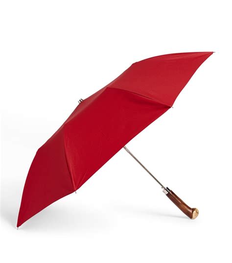 Lockwood Burgundy Root Handle Telescopic Umbrella Harrods Uk