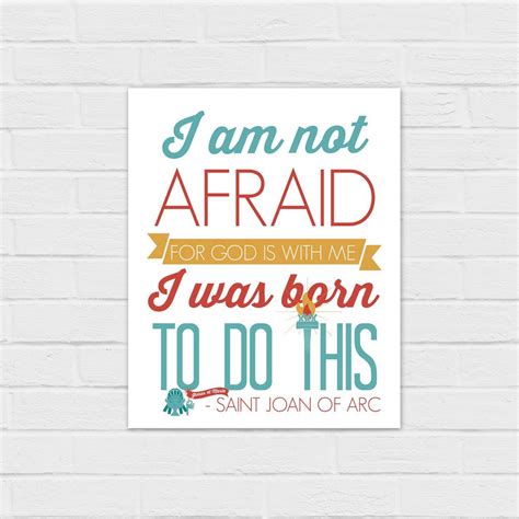 I Am Not Afraid For God Is With Me I Was Born To Do This Square And