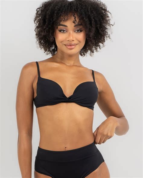 Shop Kaiami Meri Twist Underwire Bikini Top In Black Fast Shipping And Easy Returns City Beach