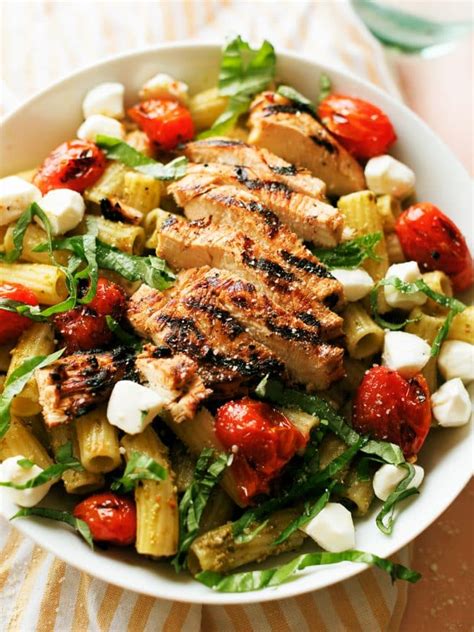 Quick And Easy Grilled Chicken Caprese Pasta Dad With A Pan