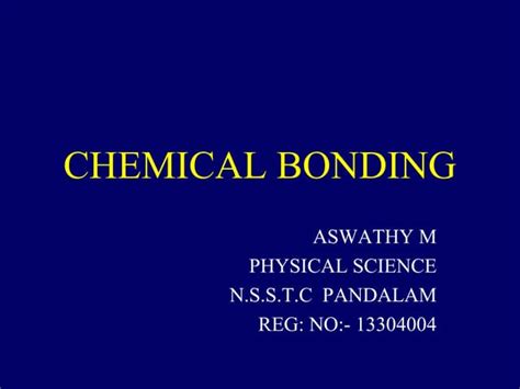 Ppt Chemical Bonding Ppt