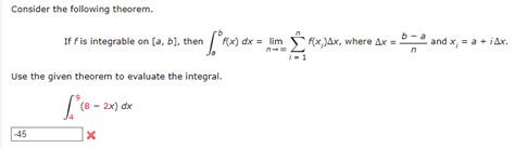 Solved Consider The Following Theorem If F Is Integrable On Chegg