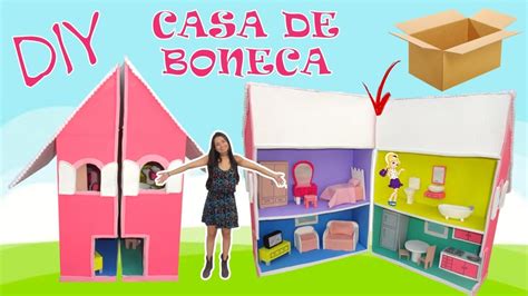 DIY Casinha de Boneca de Papelão Móveis Para Polly Barbie Monster